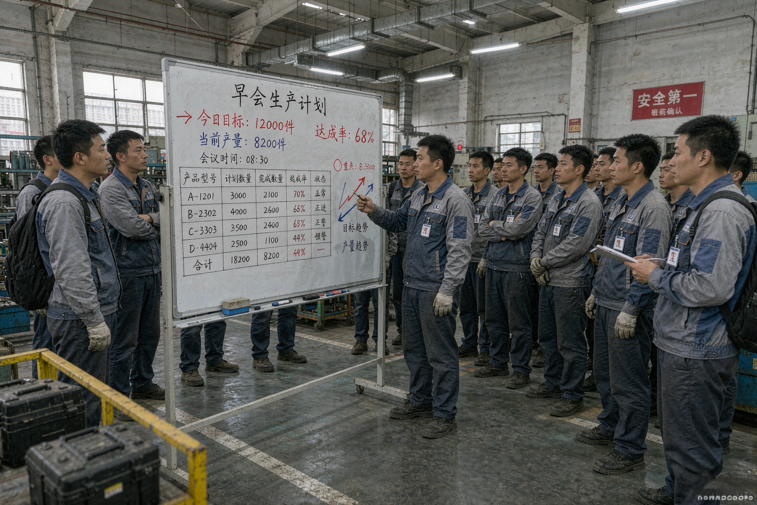 家具车间早会现场